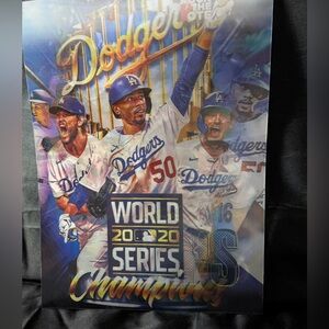 New Los Angeles Dodgers 2020 World Series Champions 3D Image Changing Poster